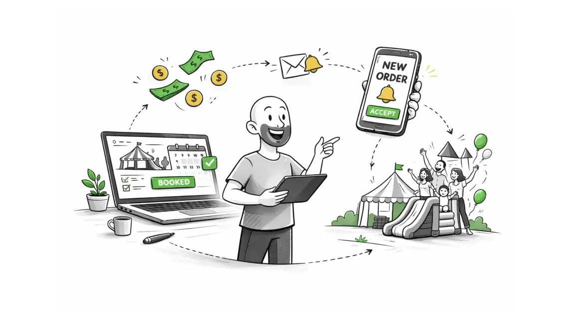 Party Rental Studio explainer video preview